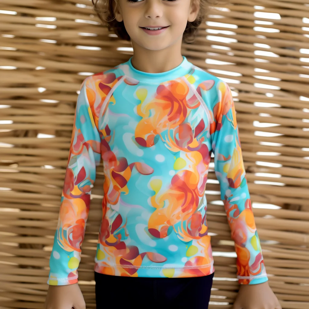 Custom Sublimation Printed UV Protection Compression Shirts Bjj Mma Rash Guard Kids Rash Vest Rashguard