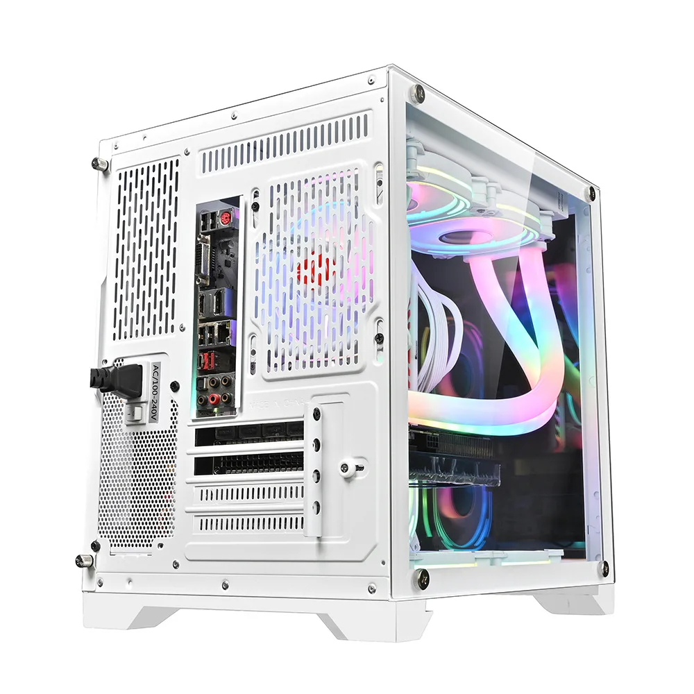 CNC Custom Parts Black Mini Tower Gaming 2023 High Quality pc case Gaming pc cabinet gaming computer case with RGB