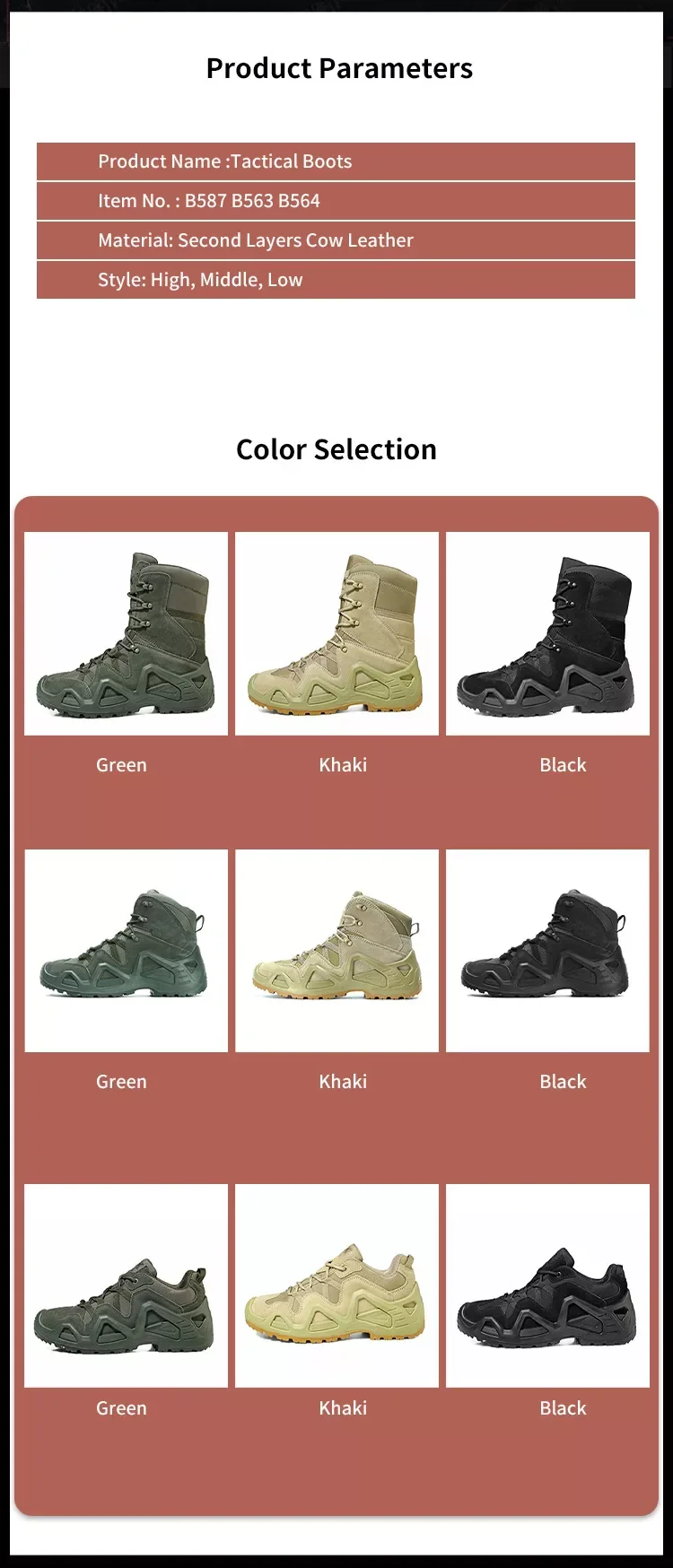 Hiking Tactical Combat Boots