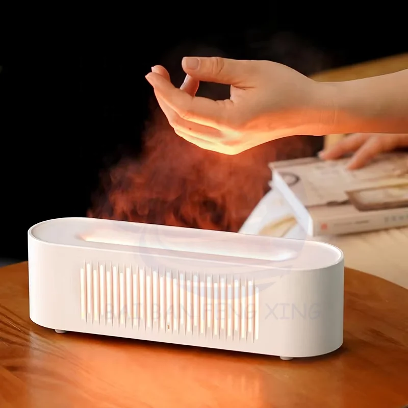 New Hollow Simulation of Flame Humidifier Colourful Lights to Create the Atmosphere of Home Essential Misting 4