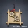 Gecko (Black and red beaded five-emperor coin pendant)