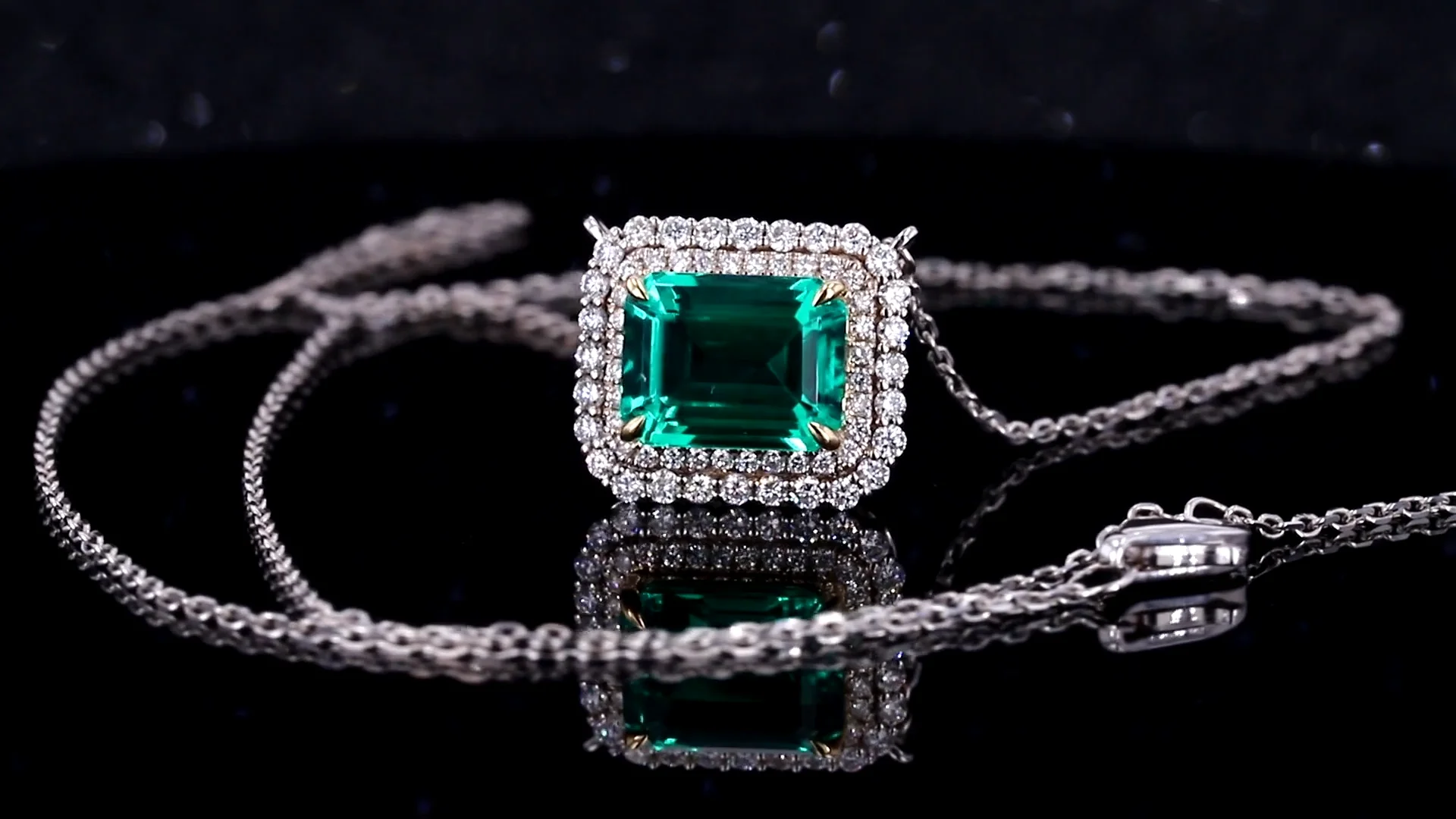 Starsgem Classic Jewelry Gift Rectangle Gemstone Lab Grown Emerald Pendant Necklace Buy