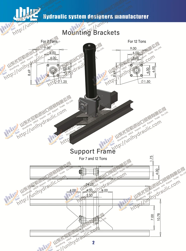 HTC Telescopic single acting cylinder for tipper truck trailer hydraulic jack hydraulic cylinder telescopic