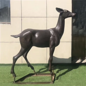 屋外の庭の装飾金属動物の置物銅ブロンズ真鍮鹿の彫像価格| Alibaba.com