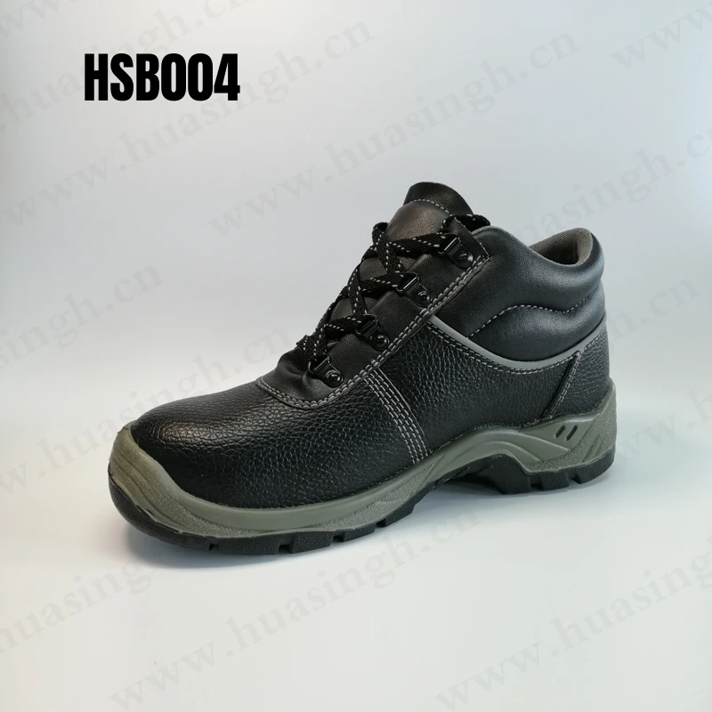 Rwh, 2025 smash-proof Oil Resistant Embossed Leather Work Boots Steel Plate Insert Anti-static Construction Safety Shoes HSB004