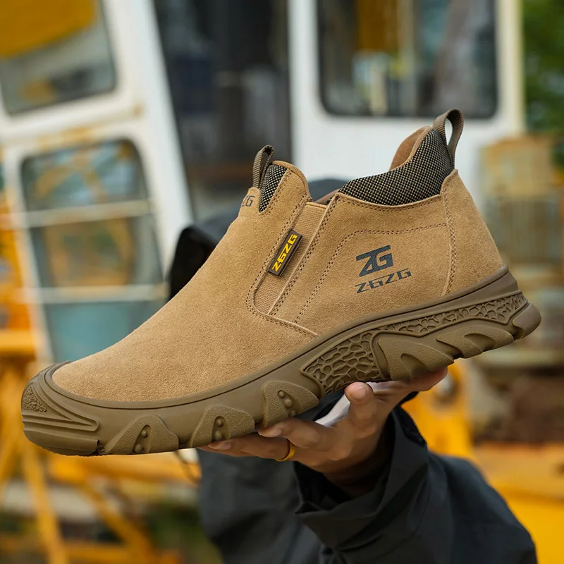 ティーズ ページ22 ZG JB918 Men's Genuine Leather Steel Toe Safety Work Shoes