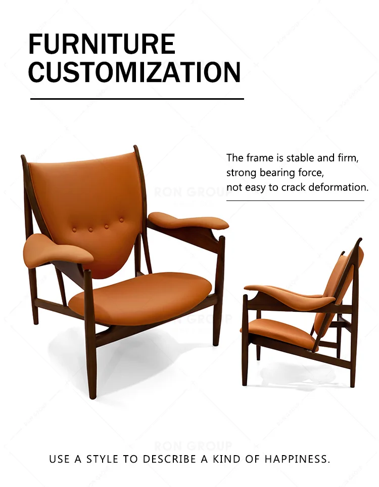 Modern Ash Cloth Down Bag High-end Luxury Natural Wooden Chairs with Armrest Dining Chair