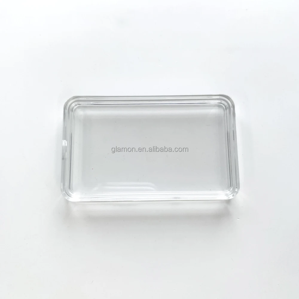 10 온스 골드 실버 바 보관 디스플레이 케이스 투명 아크릴 직사각형 동전 캡슐