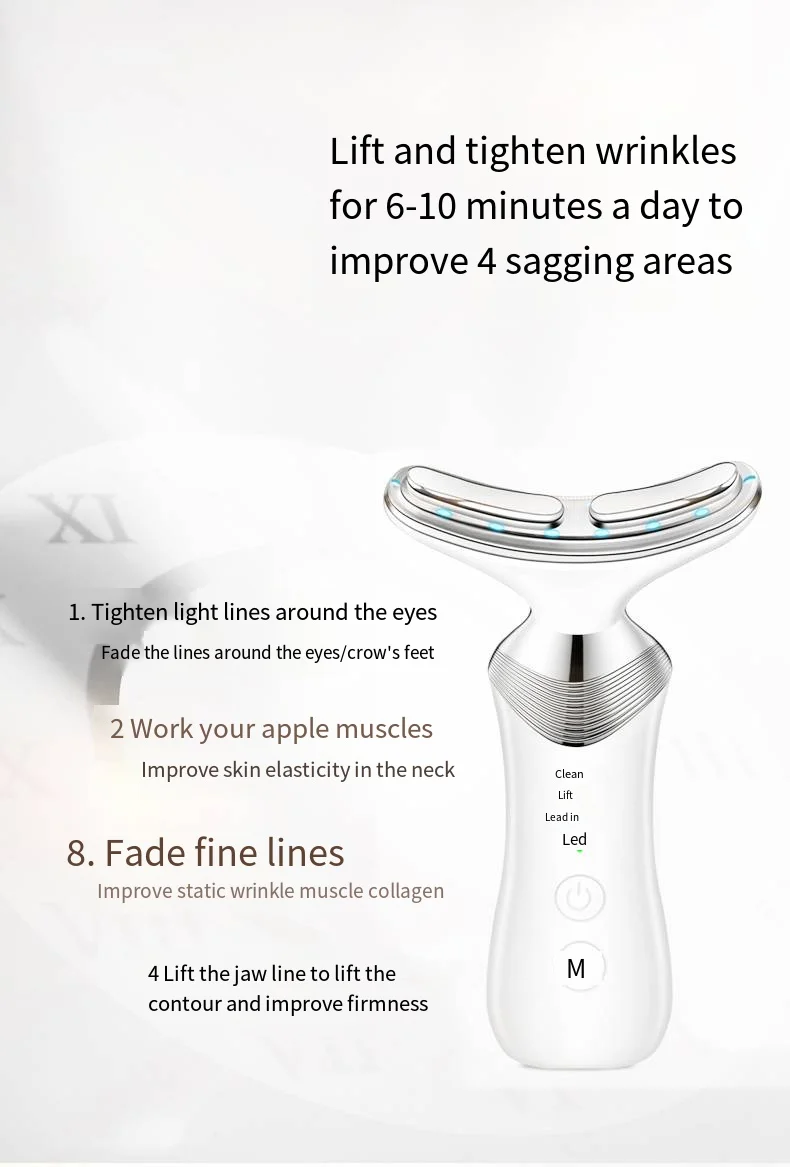Многофункциональный массажер для лица переносной массажер для шеи массажер для лица устройство для ухода за кожей и двойного подбородка