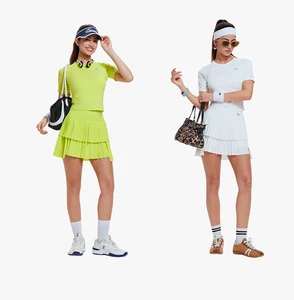Women's Tennis Clothes Golf Wear Gym Sport 2 Piece Tennis Wear Quick Drying Tennis Skirts Sets for Women