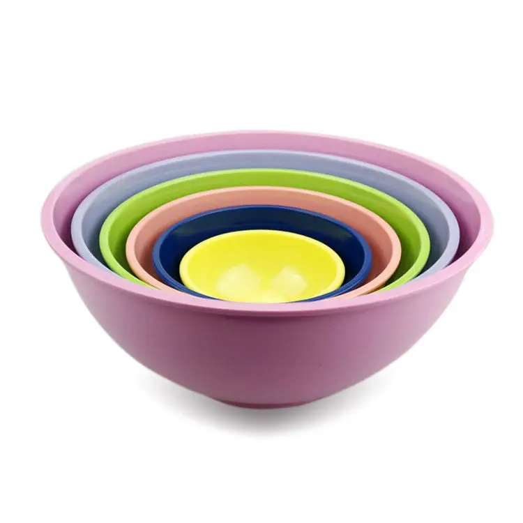 Cook With Color Plastic Mixing Bowls With Lids Gift Kitchen Utensils Tableware 6pcs Melamine