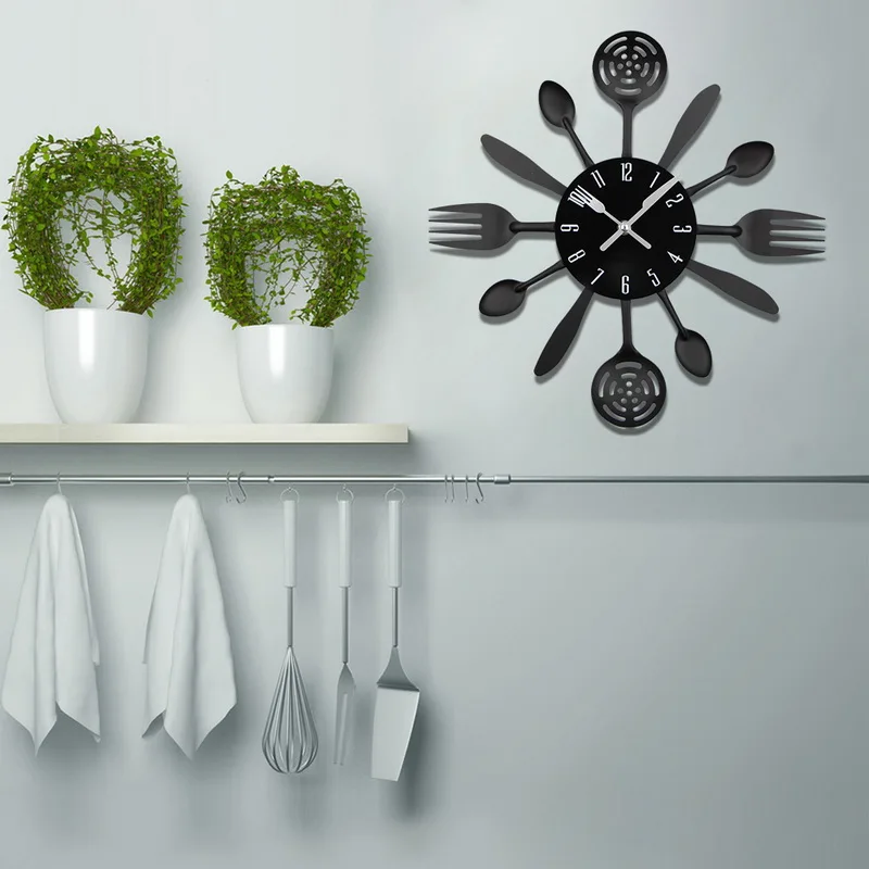 Современные часы настенные металлические большие украшения для дома дизайнерские кухни скандинавский бесшумный кварцевый дизайн 2023 креативное