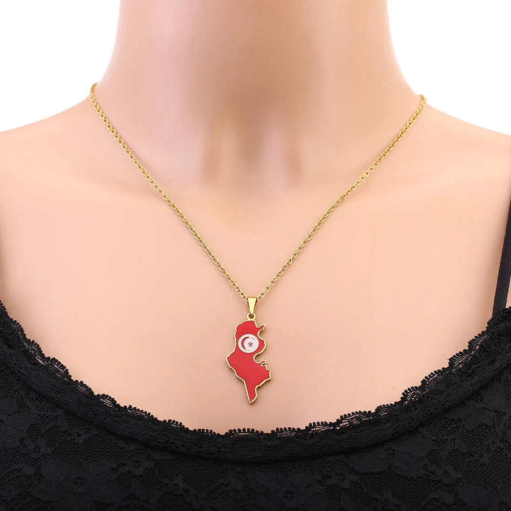 Africa Map Necklace