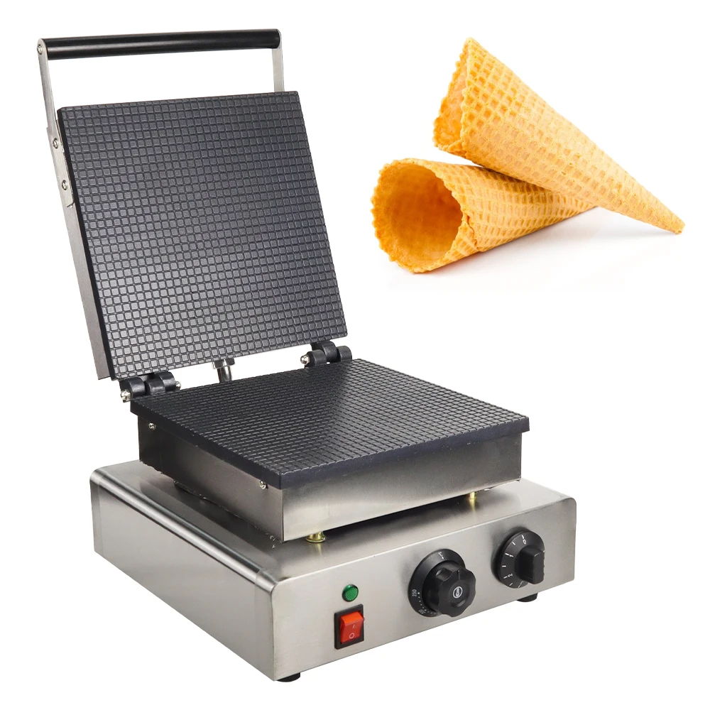 Commercial Square Ice Cream Waffle Cone Maker Stainless Steel Ice Cone Baker