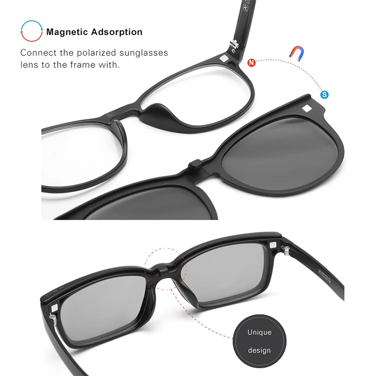 In Stock Fashion Tac Clipon Sunglasses Optical Eyeglasses