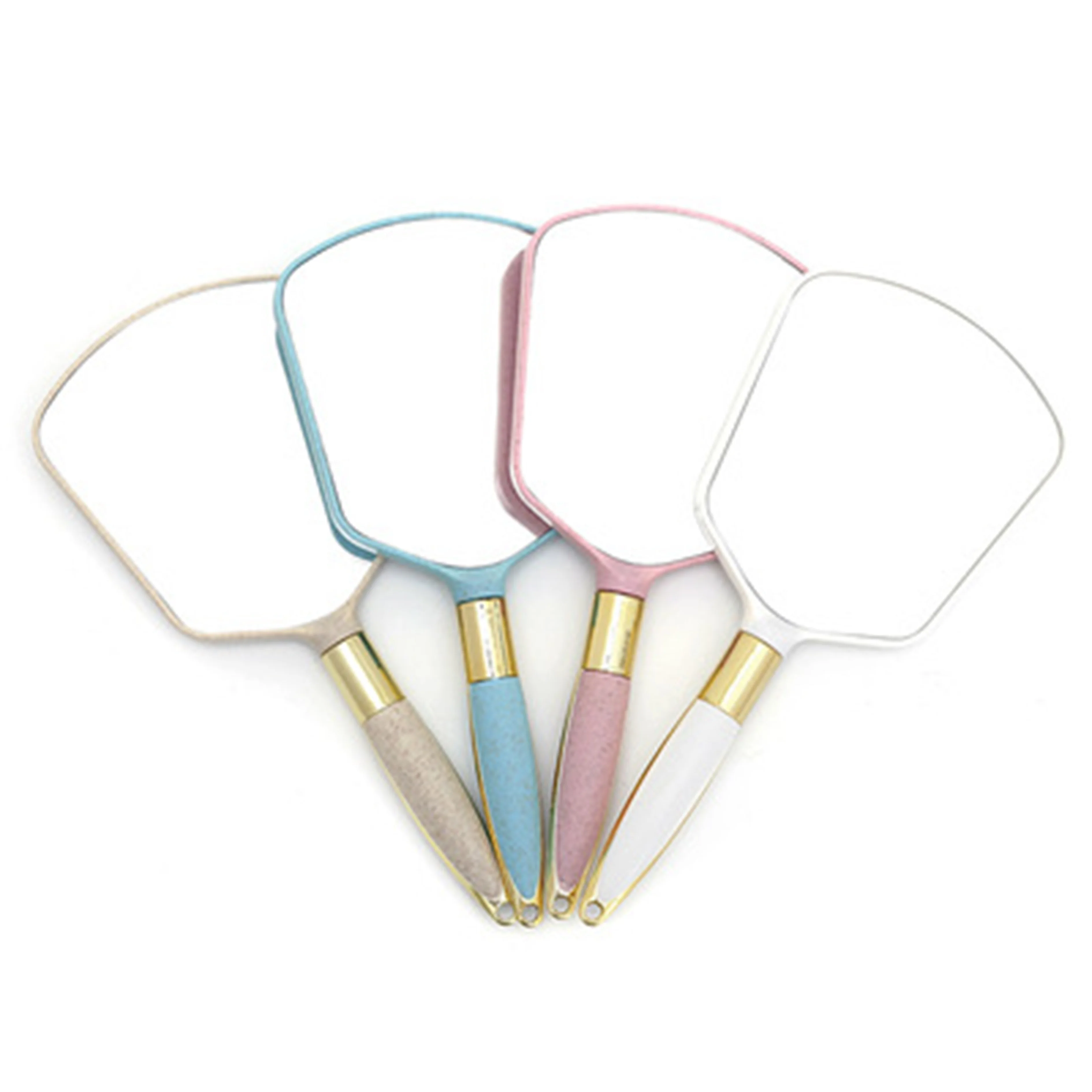 Private Label Custom Cosmetic Hand Mirrors for Women Small Compact ABS Plastic Square Design LED Features Pocket Usage Makeup