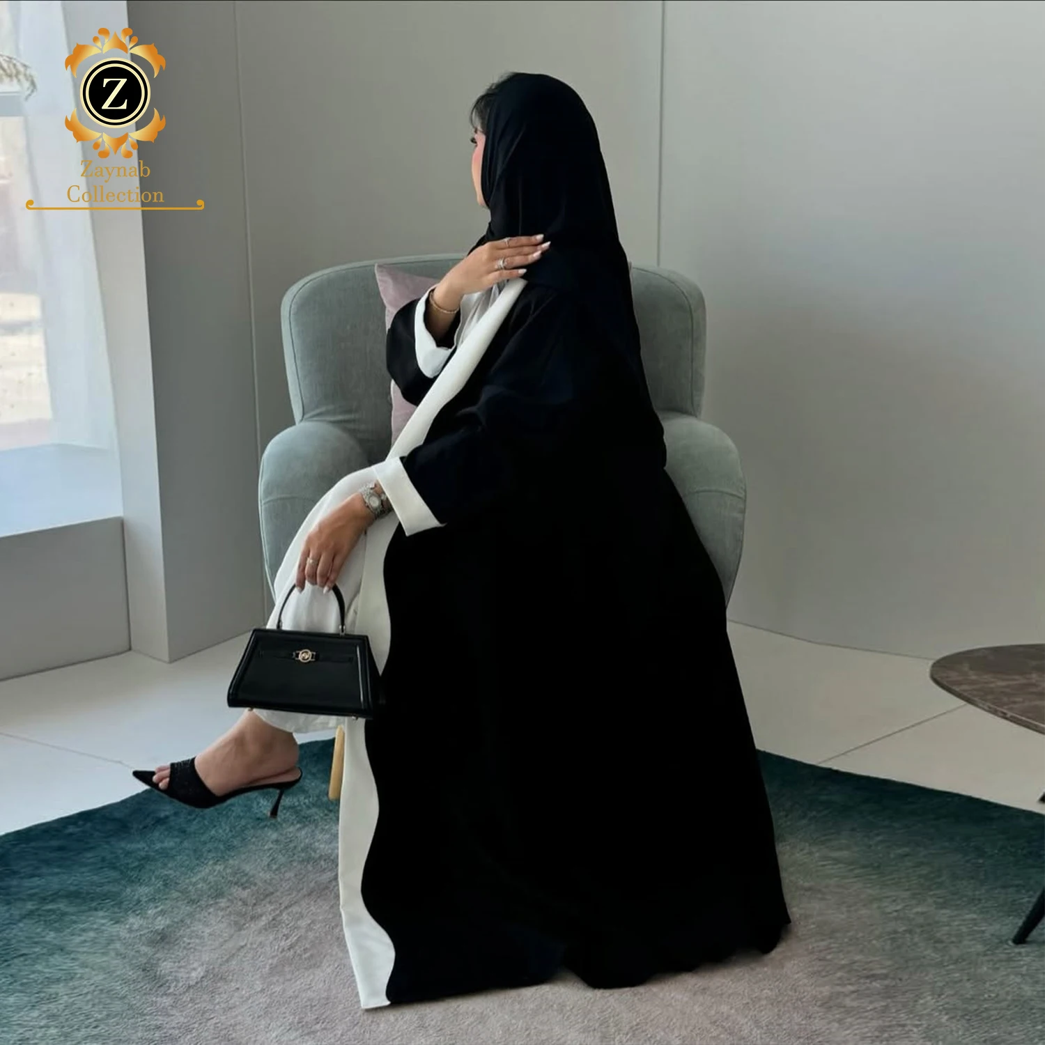 Zaynab Women Muslim Dress Fabric Dubai Designs Arabic Burqa Saudi Abayas  Black Dubai Luxury Jalabiya Ramadan Abaya