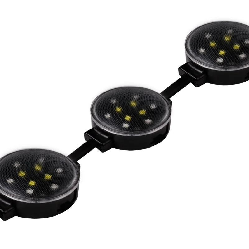 IP67 Waterproof RGB 50mm SMD3535 DMX512 Smart Pixel LED Point Lights PC Body.