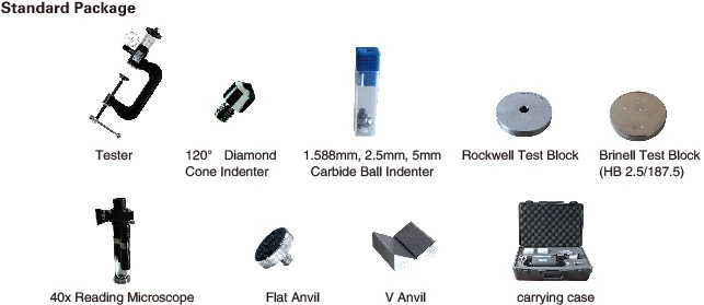 PHBR-4-3 C-Clamp Brinell and Rockwell Hardness Tester 2 in 1 Hardness Tester Meter