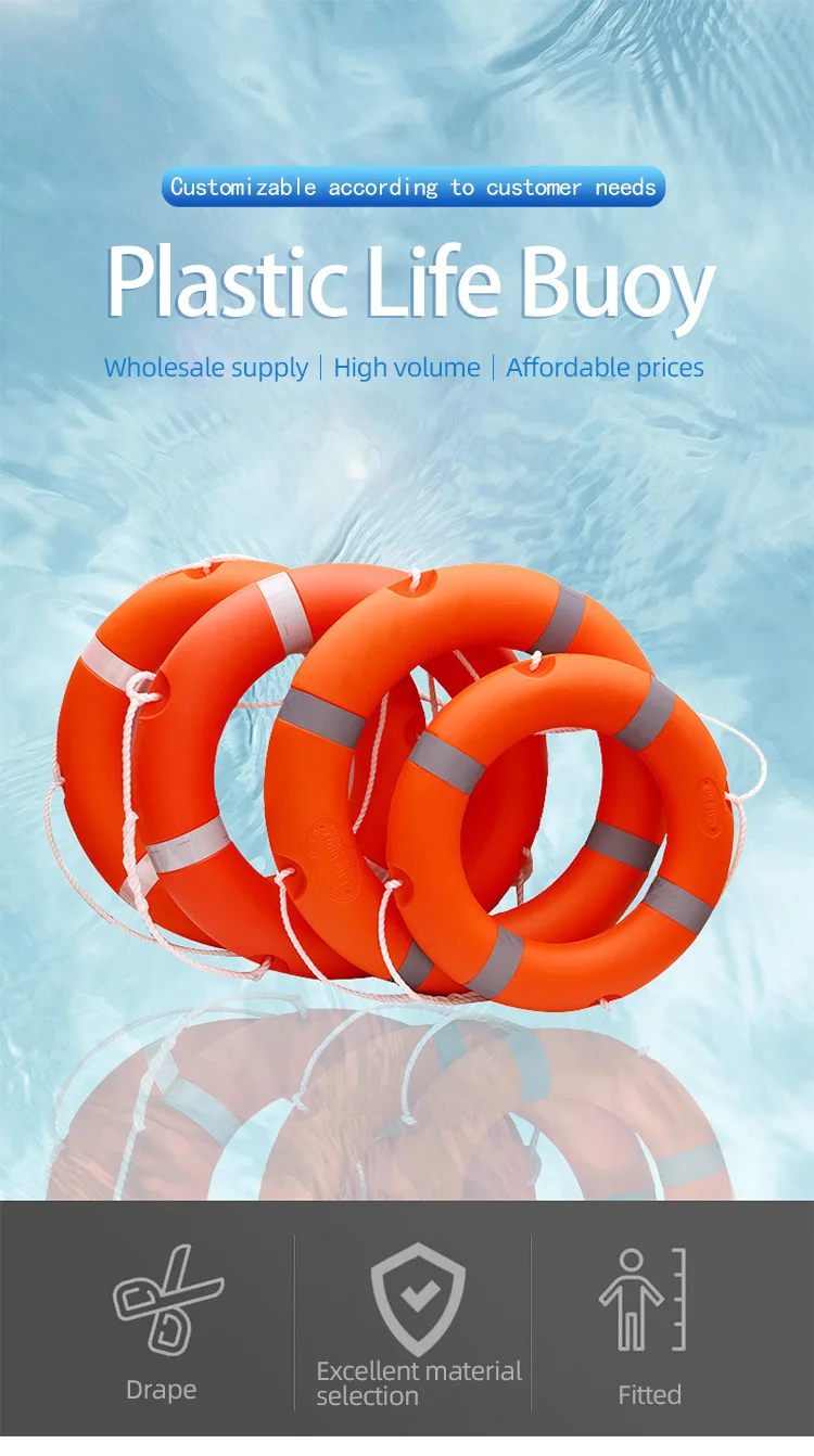 Solas Orange Plastic Swimming Pool Water Rescue Float Life Buoy Rings ...