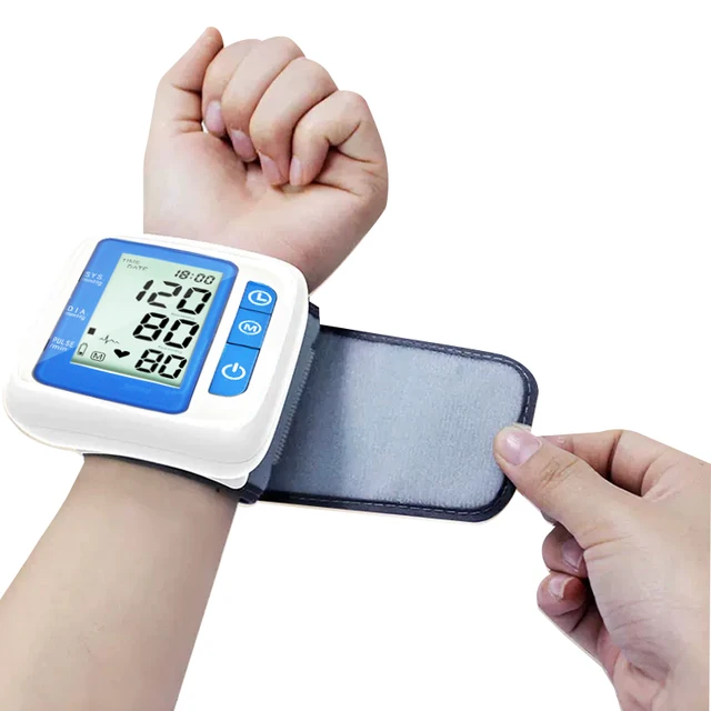 Wrist Blood Pressure Monitor Tensiometer Digital Sphygmomanometer Electronic Automatic Sphygmomanometer Wrist Plastic CE 2 Years