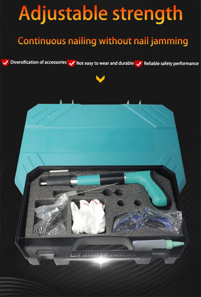 Mini Household Use Cordless Nail Guns Low Noise Nail Gun For Concrete