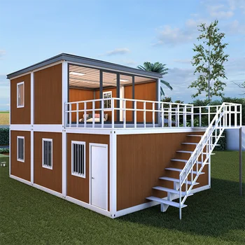 2022 Factory Custom Luxury Modern Qatar Prefab 2 3 4 Bedroom House China Prefabricated Cheap Flat Pack Living Container Home