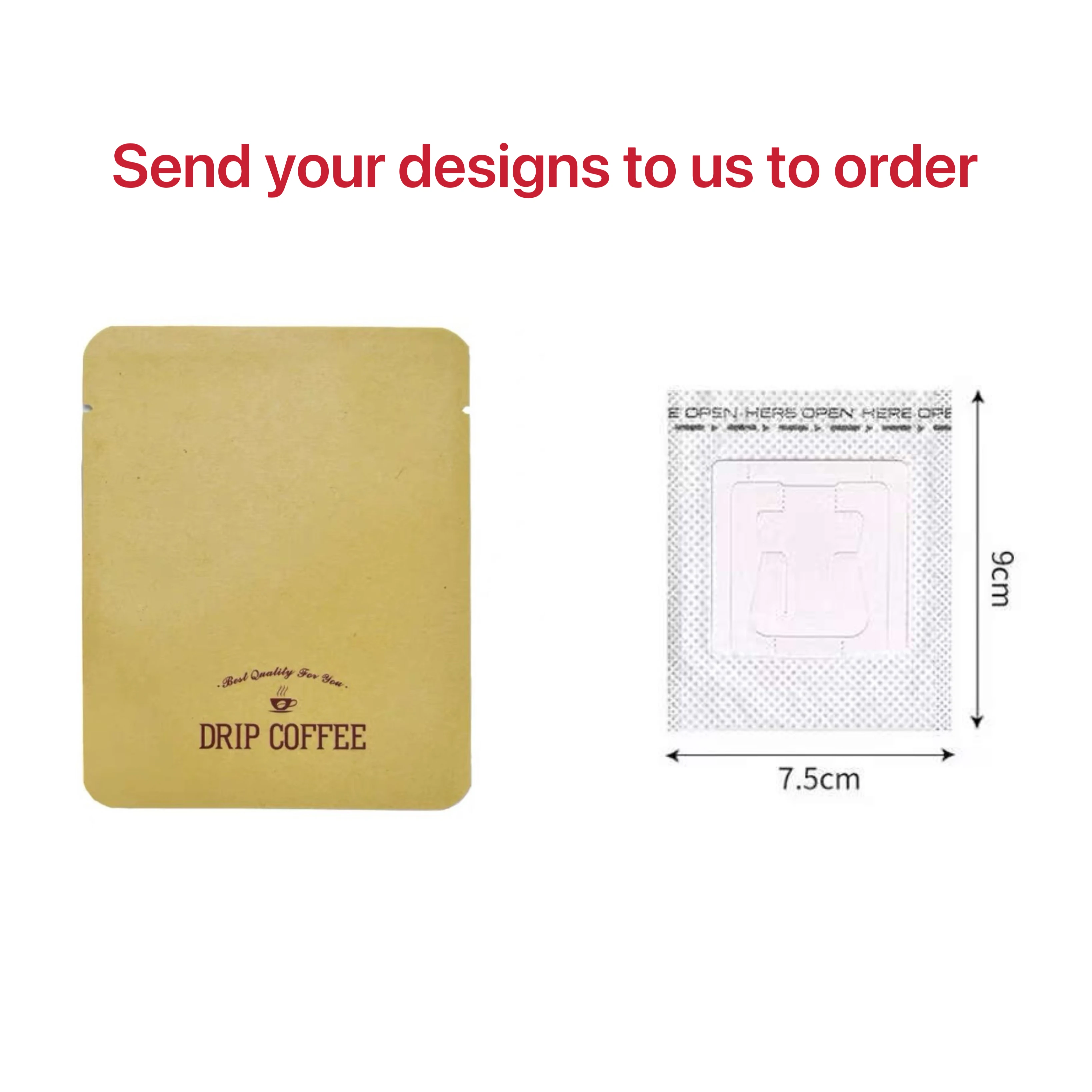 AT PACK Custom Printed Travel Coffee Drip Bag Pour Over - Main Image