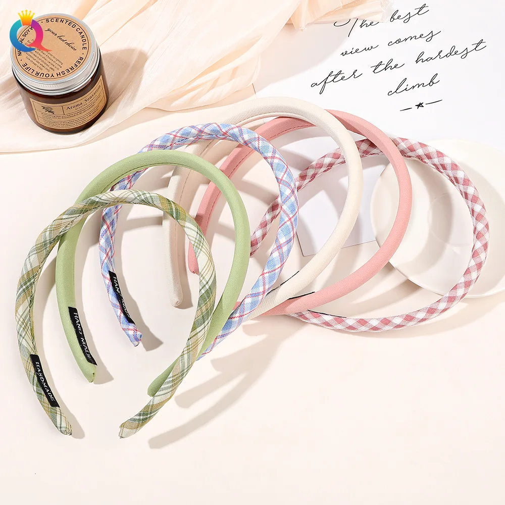 Checkered Pattern Headband Thin Hair Band Hoop Loop Women Hair ...