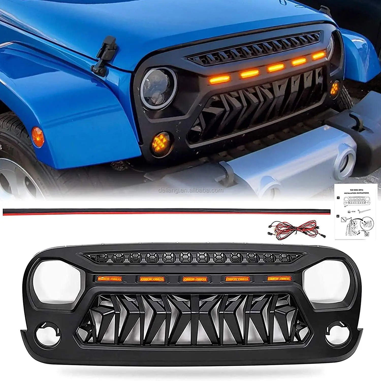 China Jeep Wrangler Jk Accessories, Jeep Wrangler Jk Accessories  Manufacturers, Suppliers, Price | 2pcs Car Front Headlight Grill Cover  Protector Iron Black Replacement For Wrangler Jk 20072017 