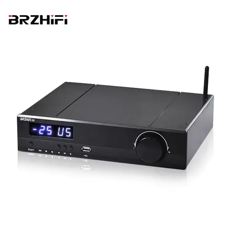 BRZHIFI Professionale Amplificatore HIFI 2.1 Canali Connessione wireless BT5.0 Audio senza perdite Suono LDAC APTX Stereo Digitale