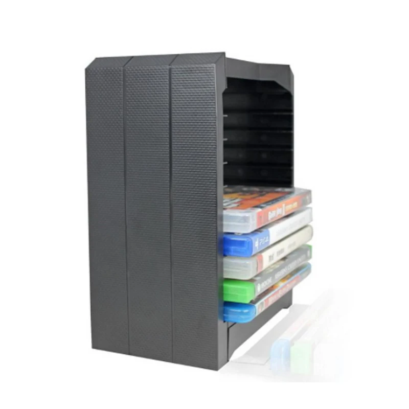 Multi Functional Disk Storage Tower for PS4 Games Discs Storage Tower Holder 10 Game Disks Organizer for PS5 Games