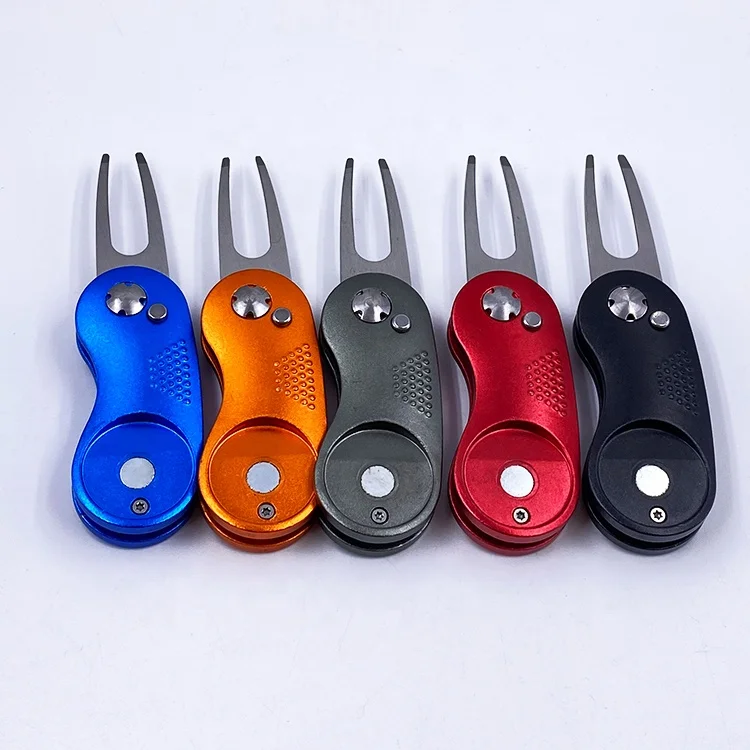 Bulk Golf Club Magnetic Divot Repair Tool / Pitchforks With Ball Marker
