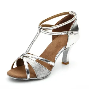 Latin Dance Shoes for Women  Fashion Tango Ballroom Dancing Shoes  High Heels With Satin Upper Suede Ladies Salsa Shoes