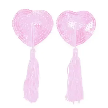 Women's Underwear Accessories, Sexy Sparkling Tassel Nipple Patch, Seamless Self-adhesive Silicone Breast Patch