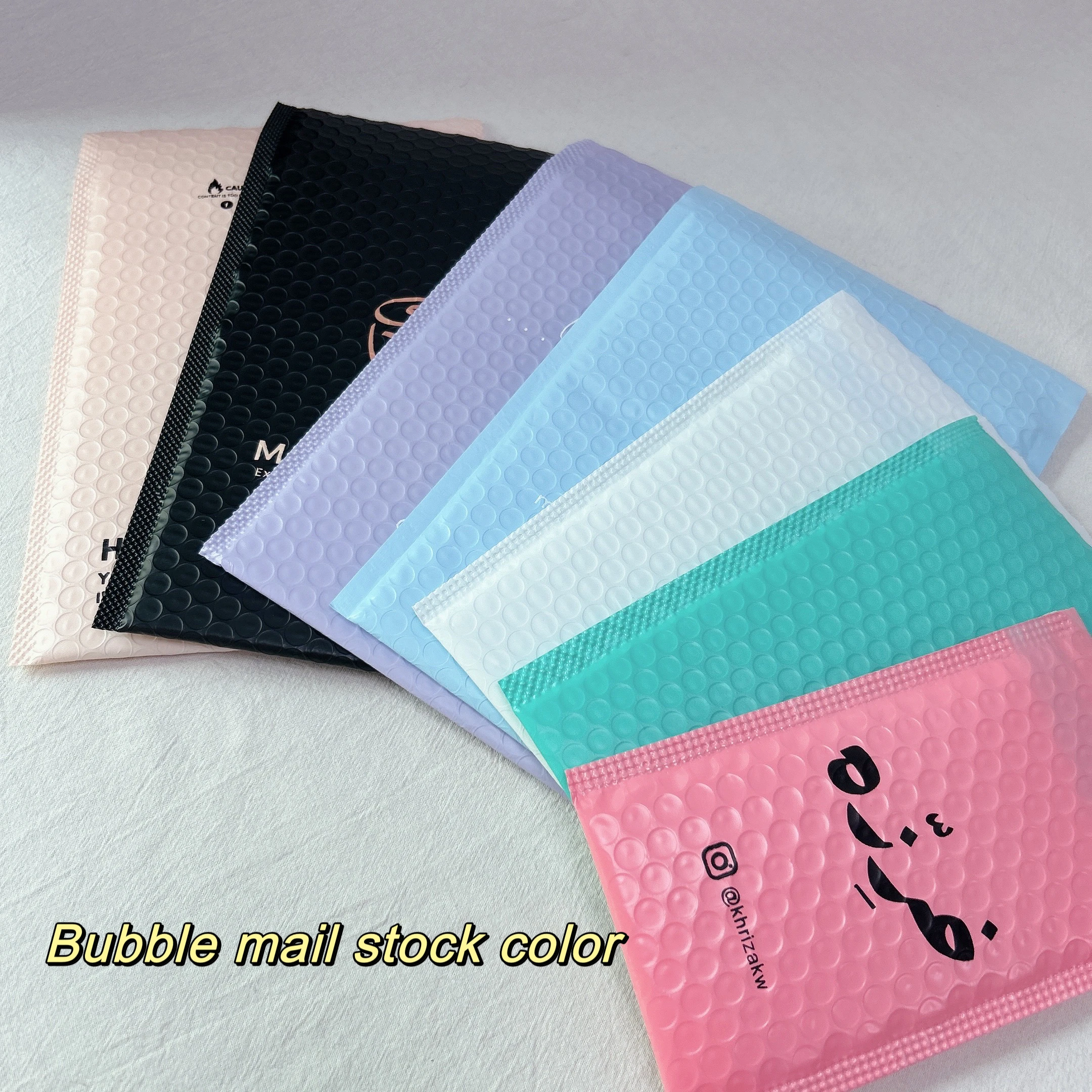 Custom Color Bubble  Envelope Bag Mailer Bags Waterproof Plastic Shipping Bag