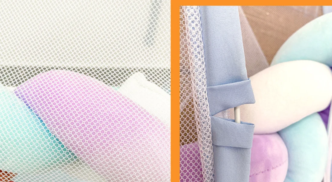 European Style Mosquito Net for Crib Portable Cot Bedside Bassinet Dome Baby Cribs Playpen