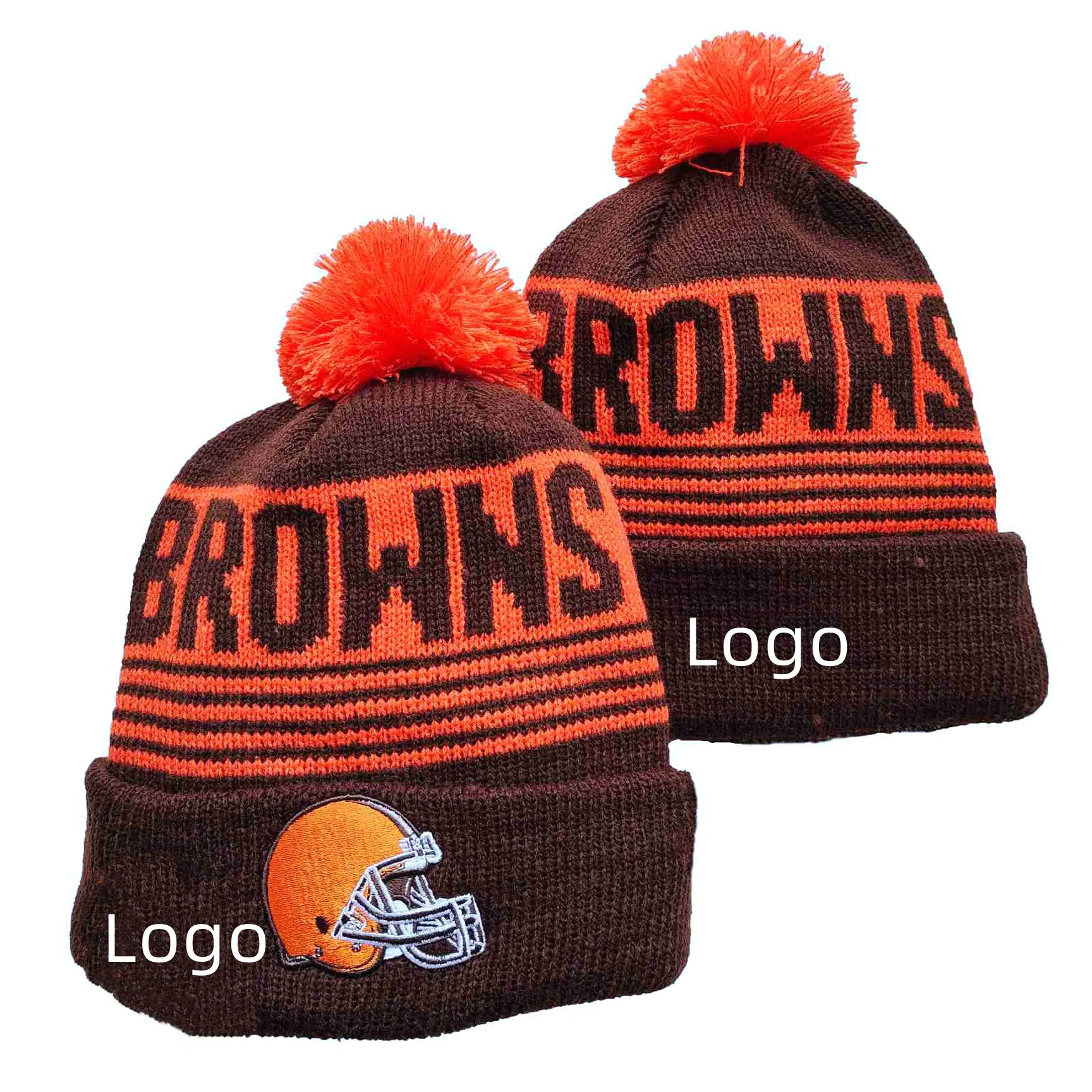 2022 New Fashion Hip Hop Styles Winter Warm Beanies Sports Hat American Football Team Man Knit
