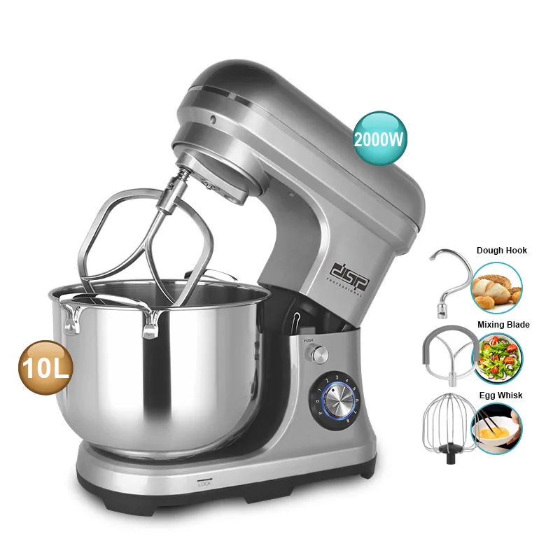 Amazon.com: NEWTRY Multi-function 5,7, 10 Liters Electric Stand Food Mixer  Food Blender Planetary Cooking Mixer, Egg/Cake/Milk shake Beater, Dough Mixer  Machine (10L Stainless Steel): Home & Kitchen
