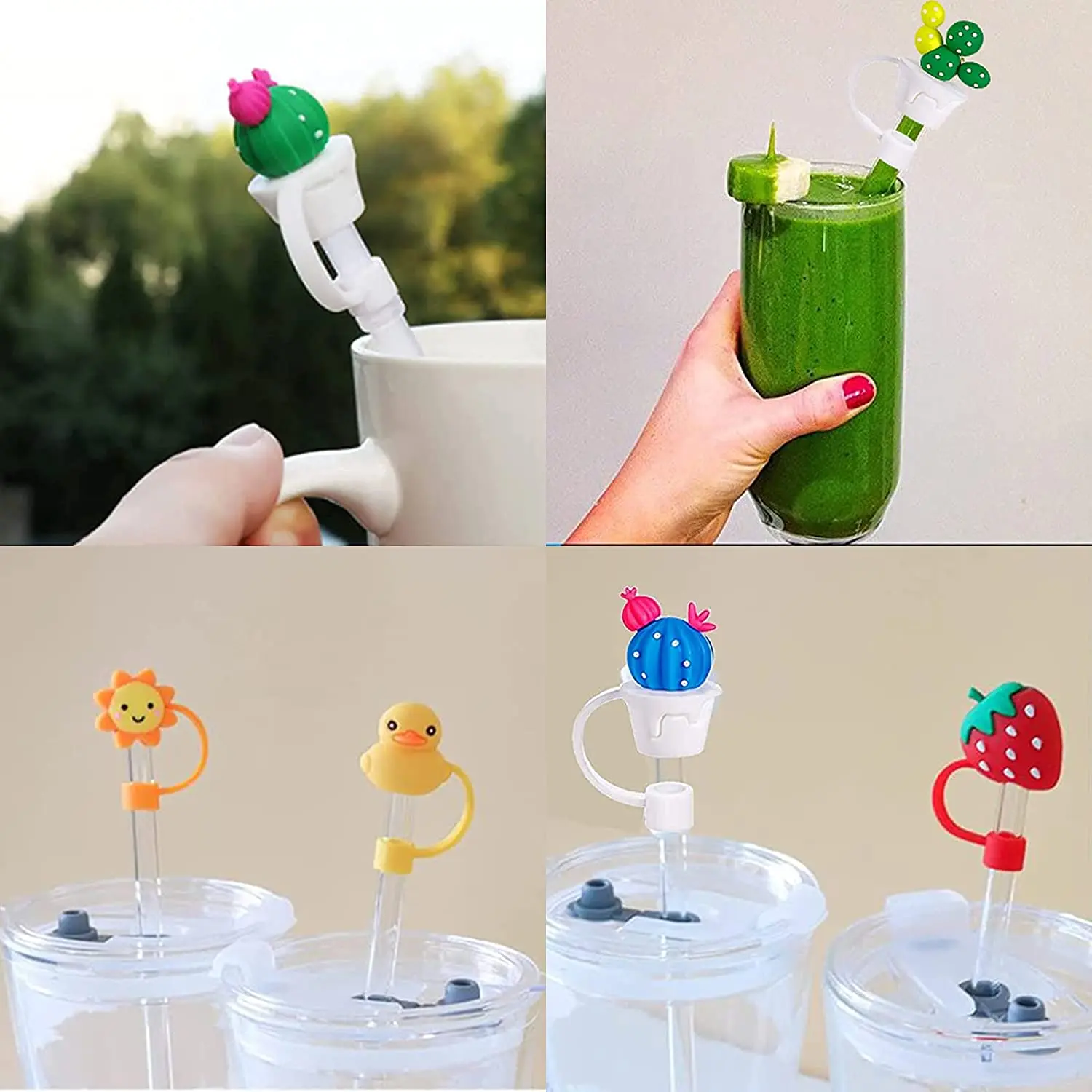 2 Pcs Cloud Silicone Straw Cover Reusable Drinking Straw Caps Lids  Dust-Proof Straw Tips Cover Straw Covers Cap for Reusable Straws Cloud  Shape Straw