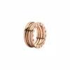 Three-ring rose gold spring