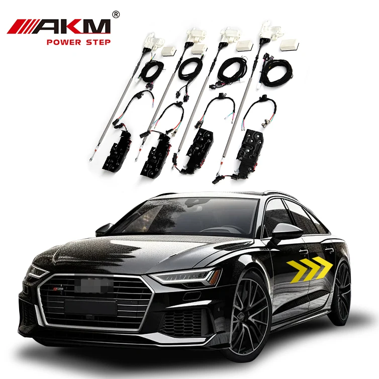 product upgrade soft off automatic smart electric suction door lock soft close lock for audi a6 a6l s6 a7 c8 auto lock soft off-3