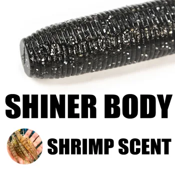 Soft Bait Sinking Shrimp Artificial Biomimetic Soft Worm Lure Stainless Steel 3-Piece Black Pit Special Salt-Added Super – Soft Lure – view 5
