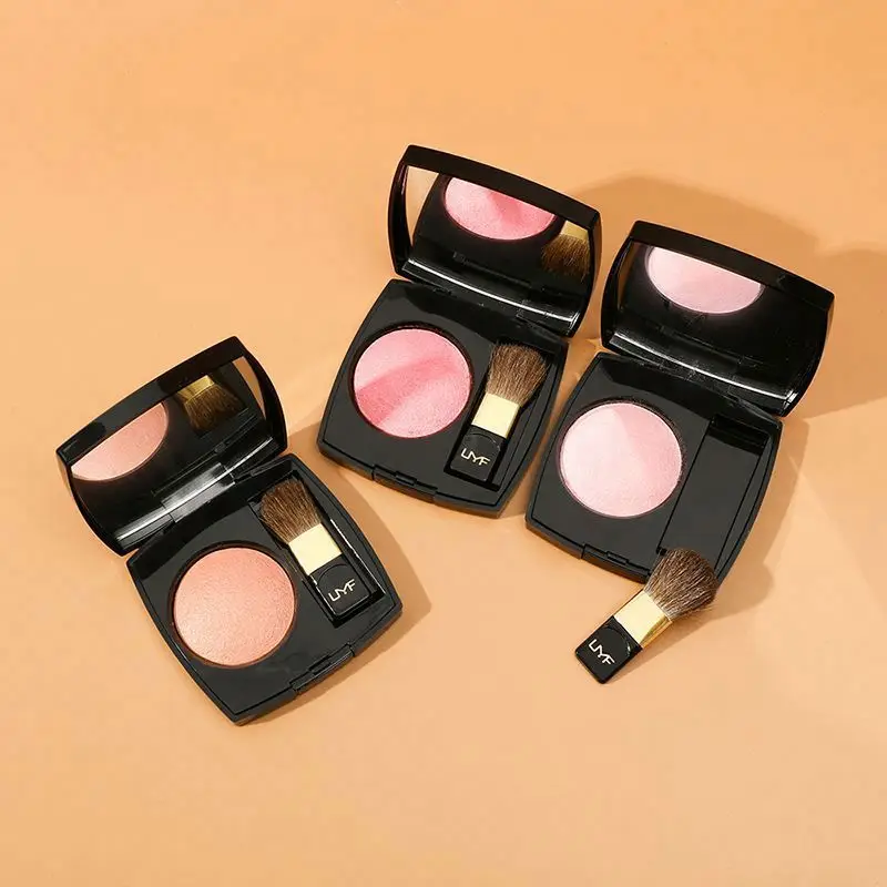 Facetory Low Price OEM ODM Face Blusher Cheek Makeup Cosmetic Smooth Long Lasting Orange Mineral Blu