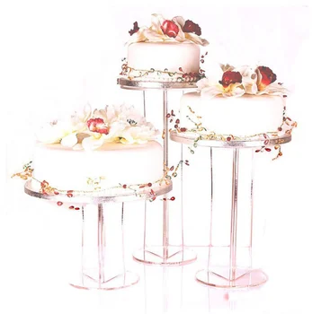 Presentoir à Gâteau 4 Étages SUMNACON - Acrylique Transparent Pour Anniversaire