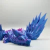 Dragón Volador de Cristal - Degradado Rojo-Azul