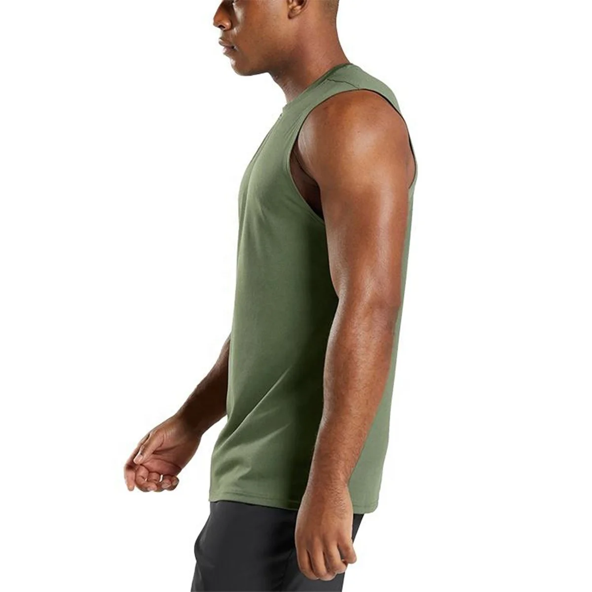 JL1120C Manufacturer Sleeveless T Shirts Sportswear Singlet Workout Fitness Gym Tank Top Man Solid Sport Vest Men