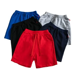 Guangzhou Manufacture Custom Cotton Shorts Summer Sweat Sports Blank Plain Boys Shorts