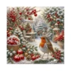 ZZC0934 Pintura de perlas de pájaros y animales navideños