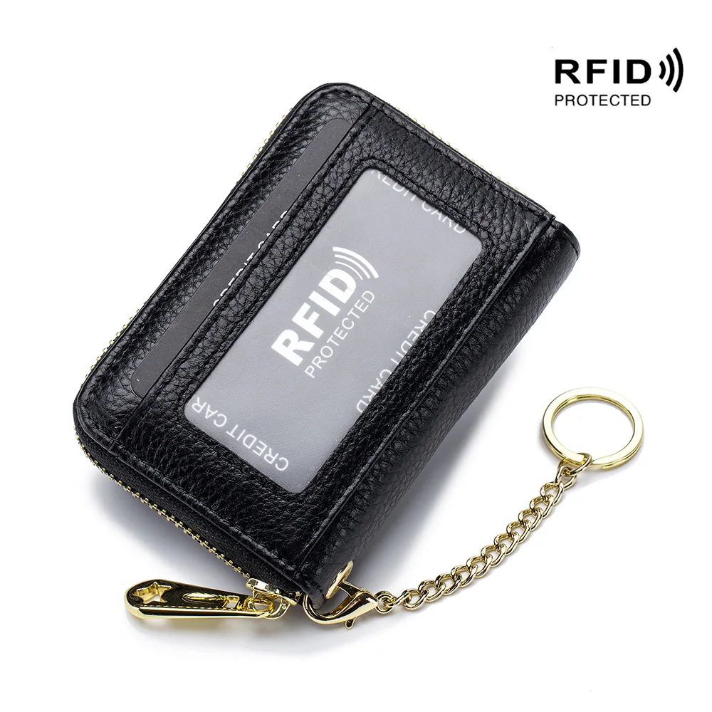 Womens RFID Blocking Leather Accordion Wallet Credit Card Holder